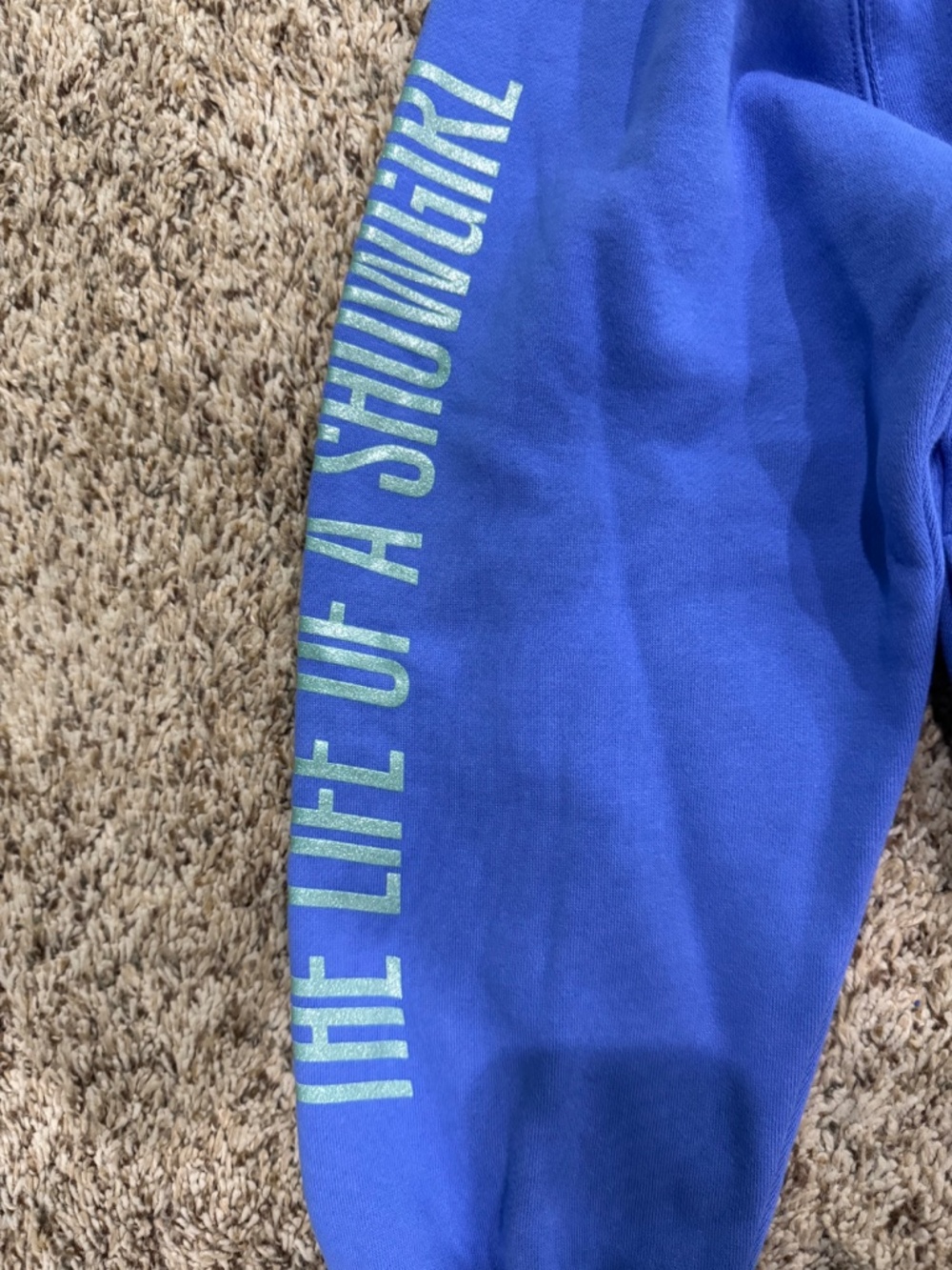 Taylor Swift "The Life of a Showgirl" Violet Blue Hoodie size Medium NEW - Picture 4 of 8